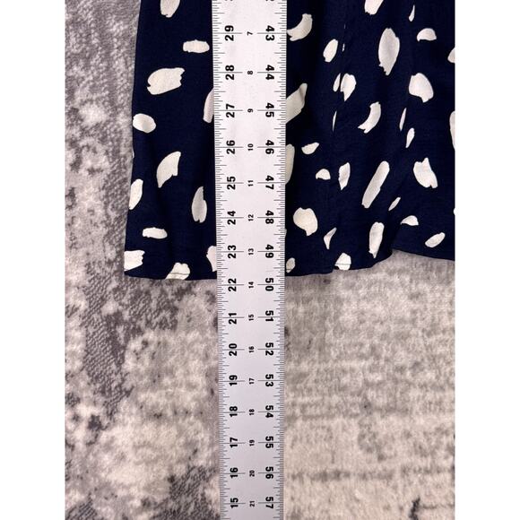 Reformation Sigmund Dress 12 Womens Blue Print Smocked Side Slit Midi - Picture 7 of 10